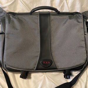Steel Grey & Black Tumi Brief Case